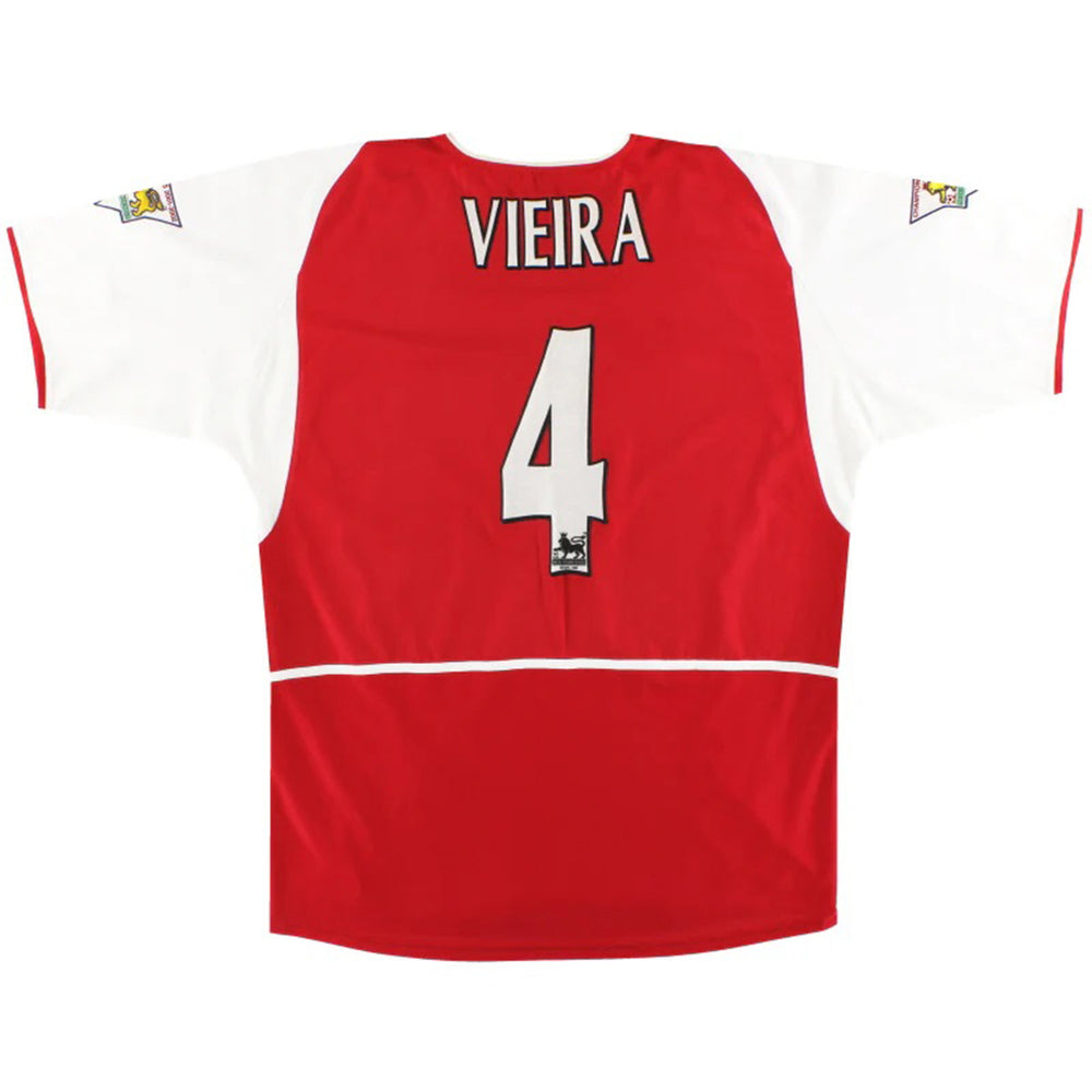 Vieira #4 Retro Arsenal Home Jersey 2002/04 