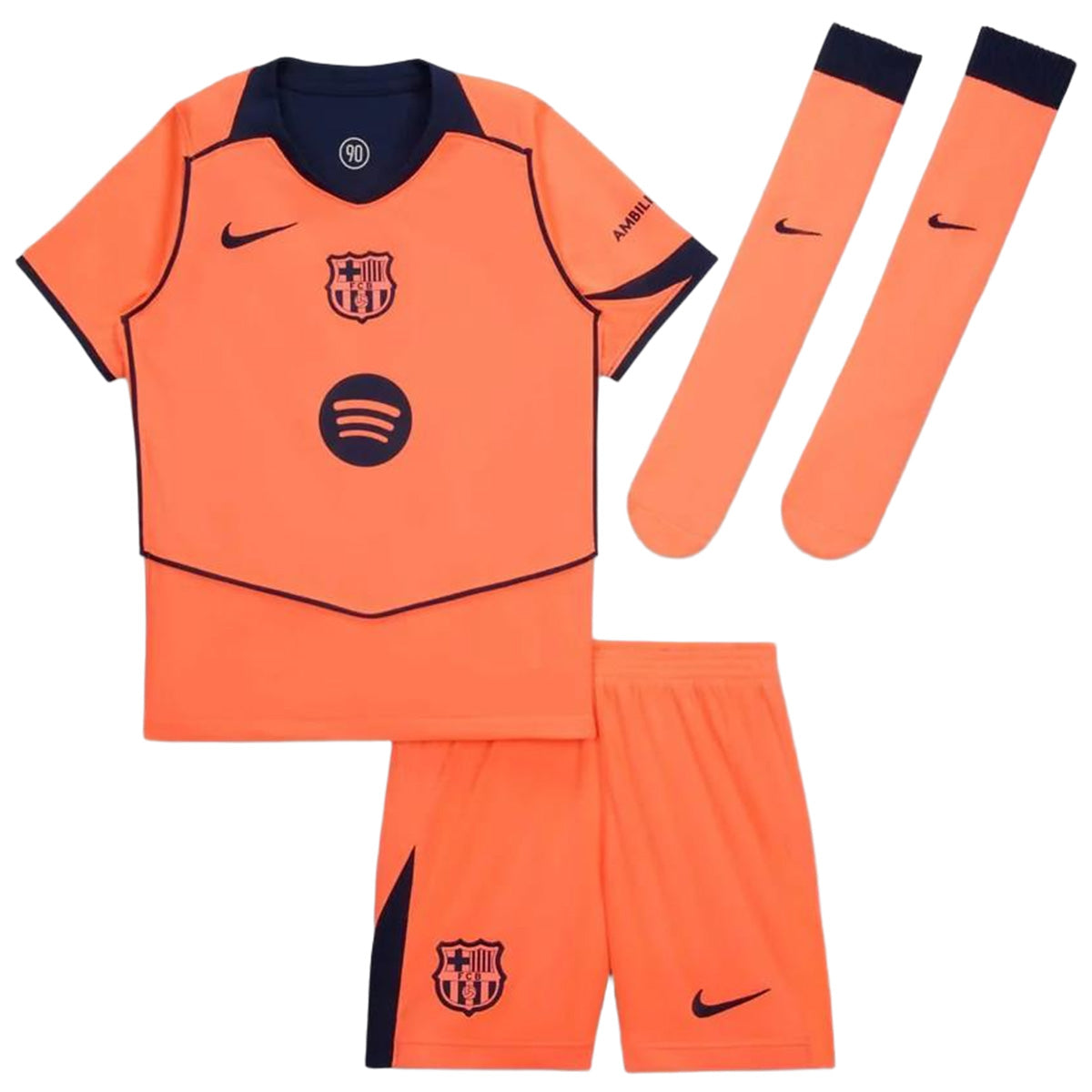 Kids Barcelona Third Jersey Full Kit 2025/26 