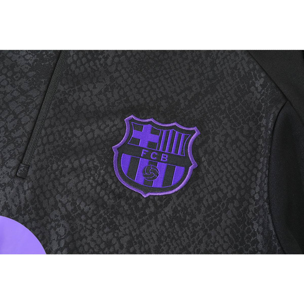 Kids Barcelona x Kobe Bryant 1/4 Zipper Sweat Kit(Top+Pants) Black 2025/26 