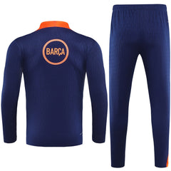 Barcelona 1/4 Zipper Sweat Kit(Top+Pants) Navy&Orange 2025/26 