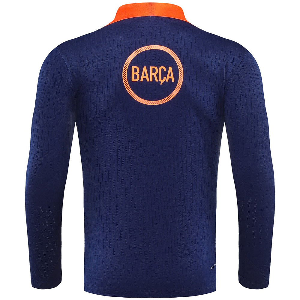 Barcelona 1/4 Zipper Sweat Kit(Top+Pants) Navy&Orange 2025/26 