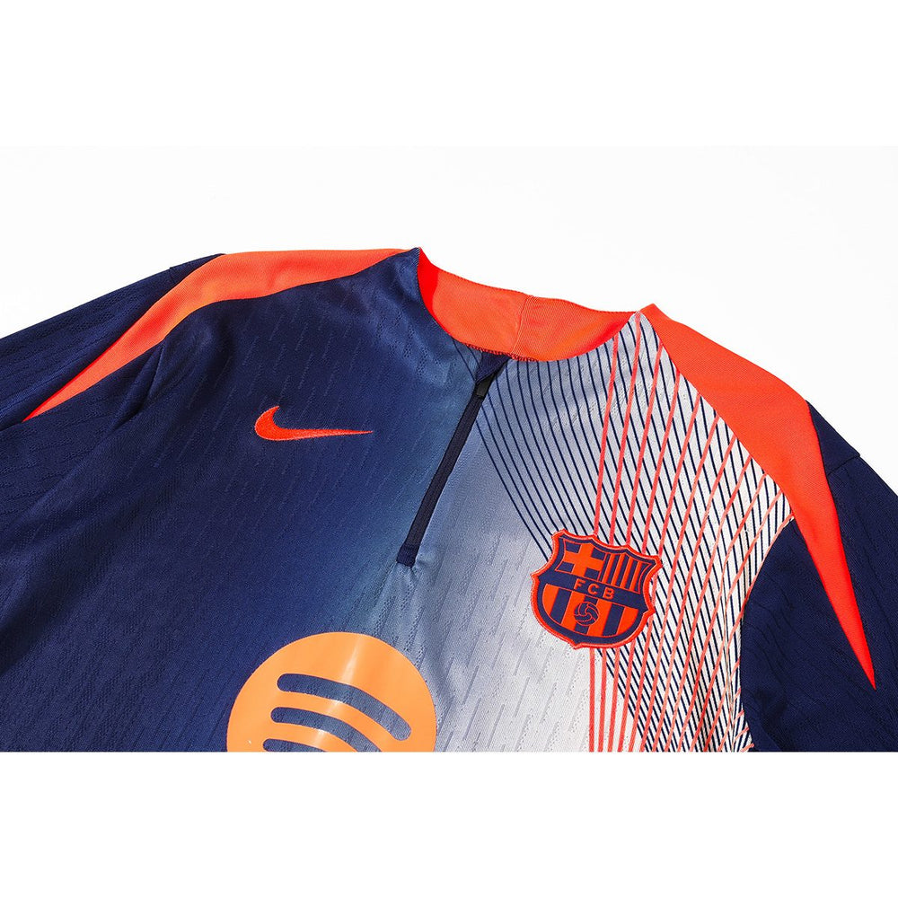 Barcelona 1/4 Zipper Sweat Kit(Top+Pants) Navy&Orange 2025/26 