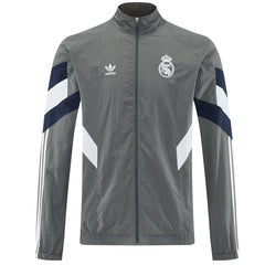 Real Madrid Windbreaker Jacket Gray 2025/26 