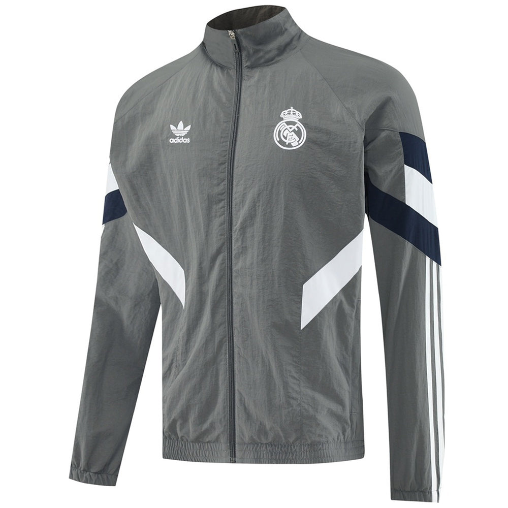 Real Madrid Windbreaker Jacket Gray 2025/26 