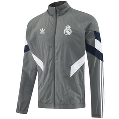 Real Madrid Windbreaker Jacket Gray 2025/26 