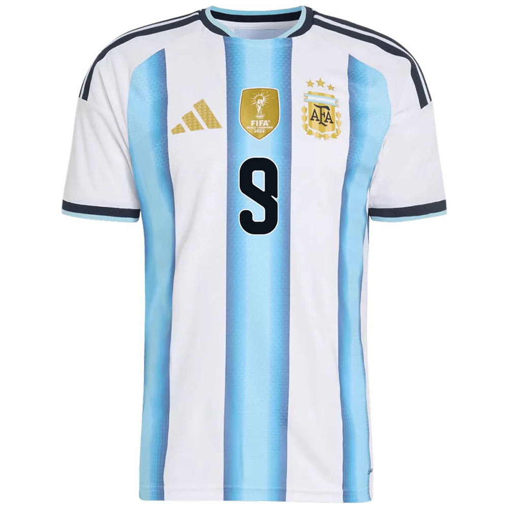 J.ÁLVAREZ #9 Argentina Home Match Jersey Player Version 2025/26 
