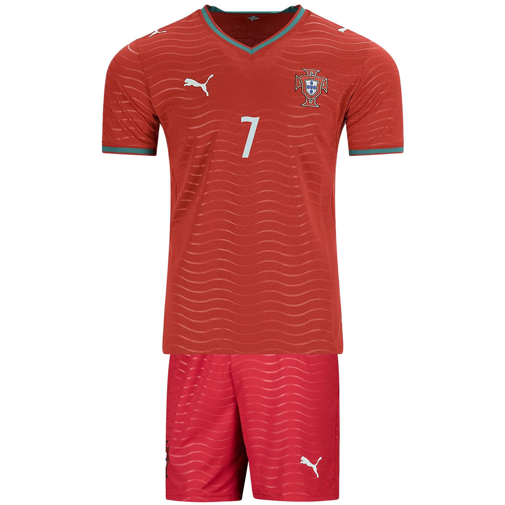 RONALDO #7 Kids Portugal Home Jersey Kit World Cup 2026 