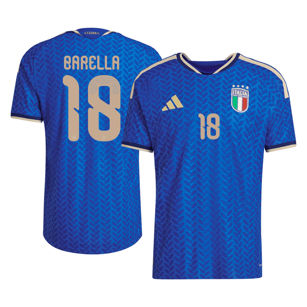Barella #18 Italy Home Match Jersey Player Version World Cup 2026 
