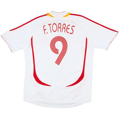 Torres #9 Retro Spain Away Jersey World Cup 2006 