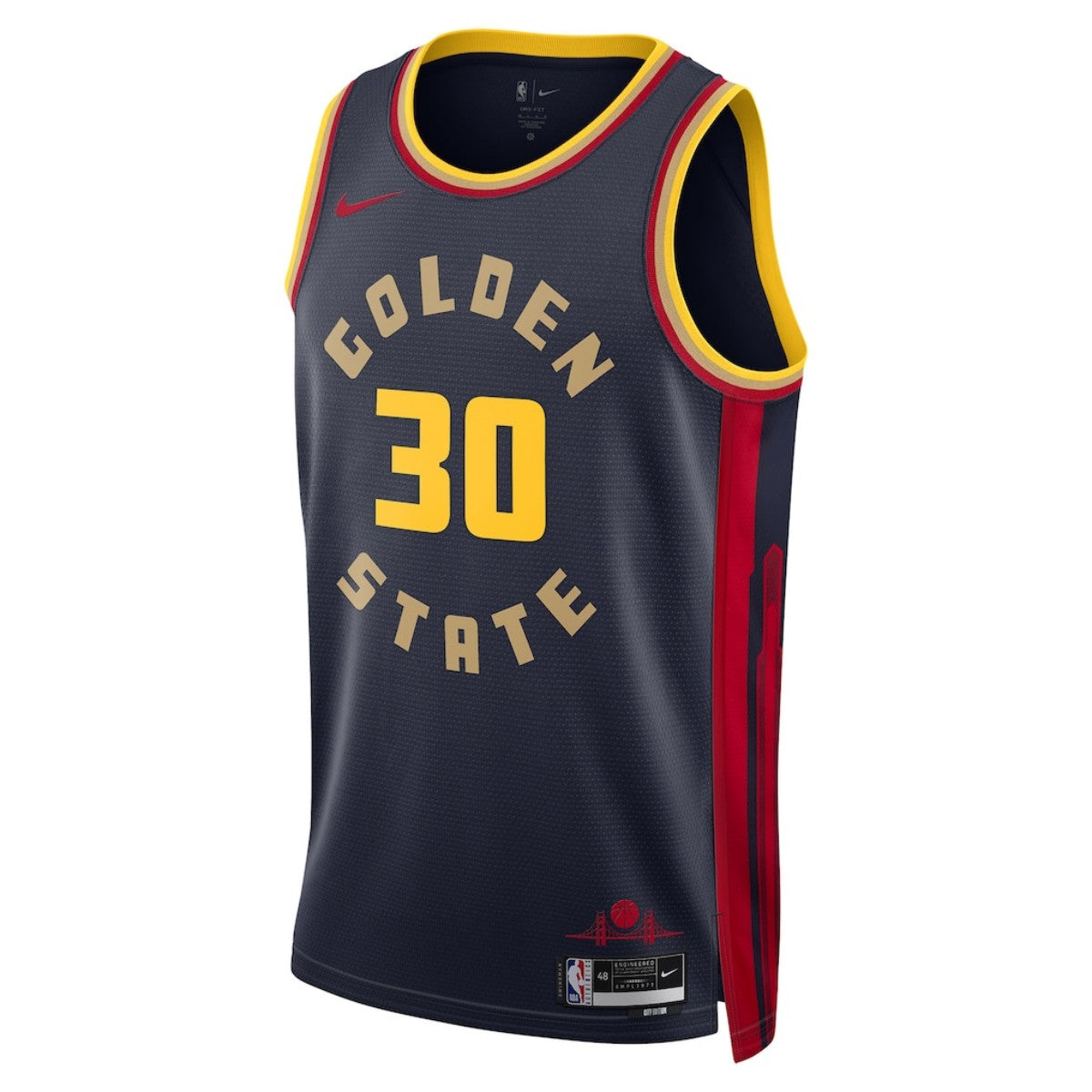 Unisex Golden State Warriors Stephen Curry #30 Navy Swingman Jersey - City Edition 