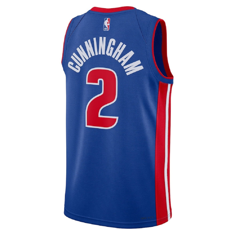 Unisex Detroit Pistons Cade Cunningham #2 Blue Swingman Jersey - Icon Edition 