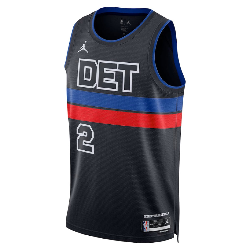 Unisex Detroit Pistons Cade Cunningham #2 Black Swingman Jersey - Statement Edition 