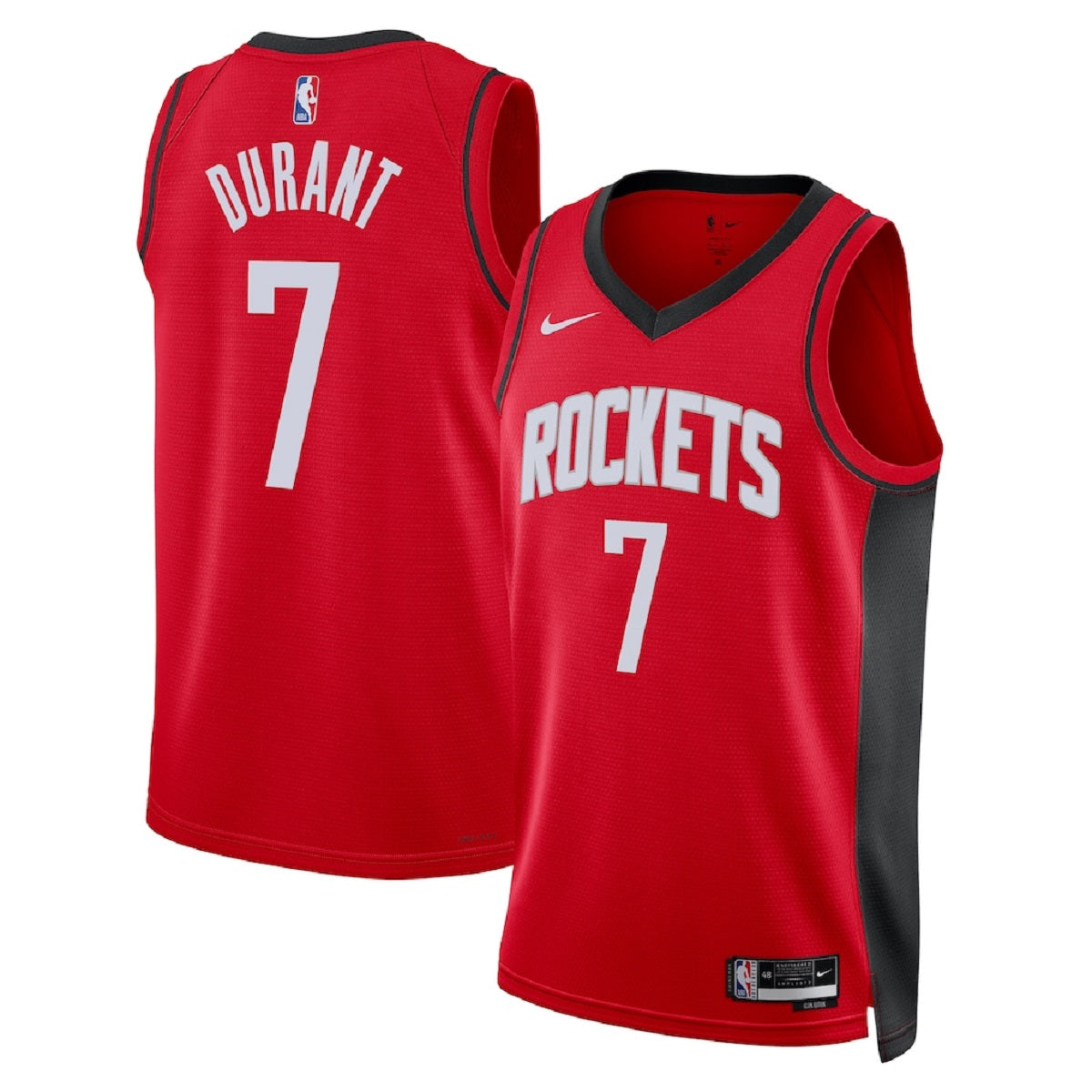 Unisex Houston Rockets Kevin Durant #7 Red Swingman Jersey - Icon Edition 
