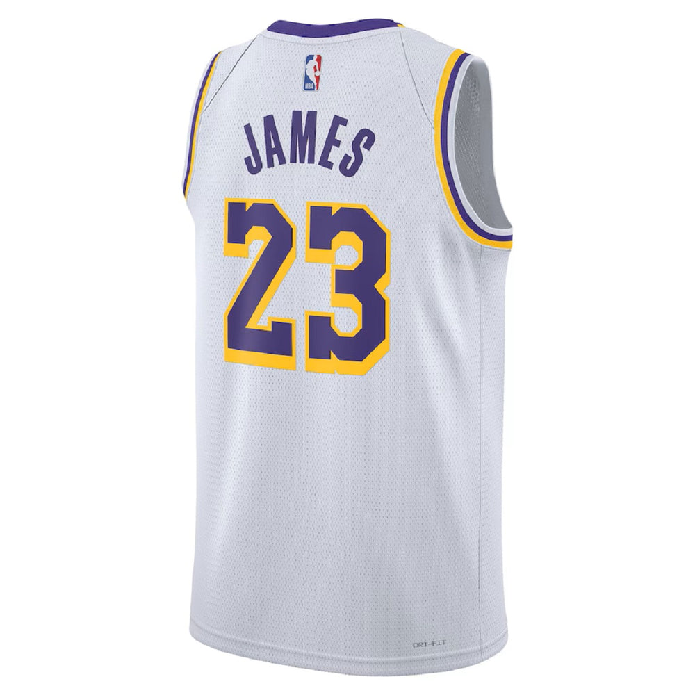 Unisex Los Angeles Lakers LeBron James #23 White Swingman Jersey - Association Edition 