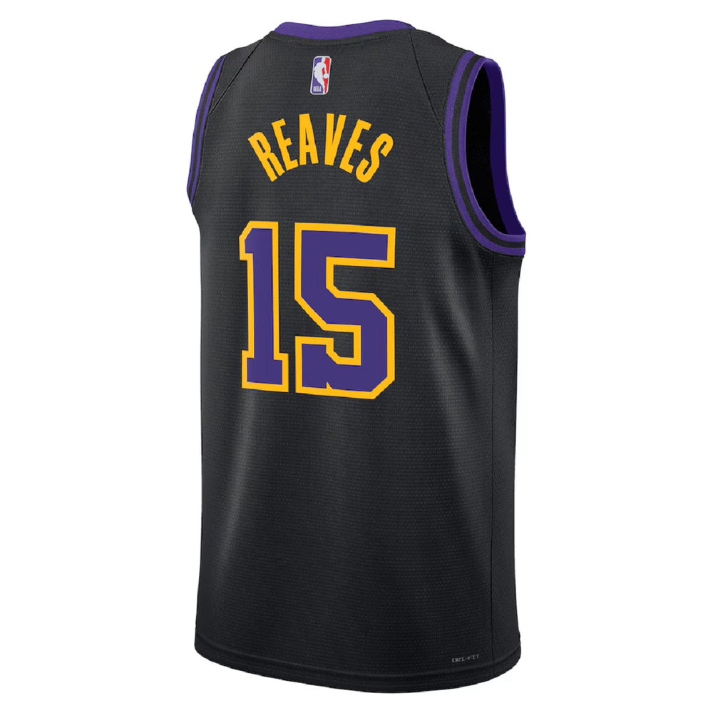 Unisex Los Angeles Lakers Austin Reaves #15 Black Swingman Jersey 2025/26 - City Edition 