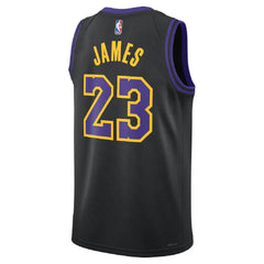 Unisex Los Angeles Lakers LeBron James #23 Black Swingman Jersey 2025/26 - City Edition 
