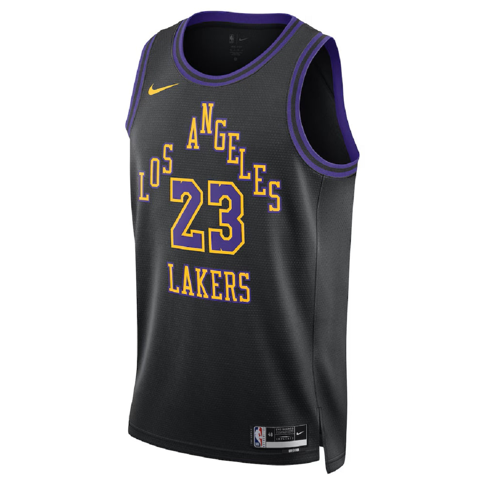 Unisex Los Angeles Lakers LeBron James #23 Black Swingman Jersey 2025/26 - City Edition 