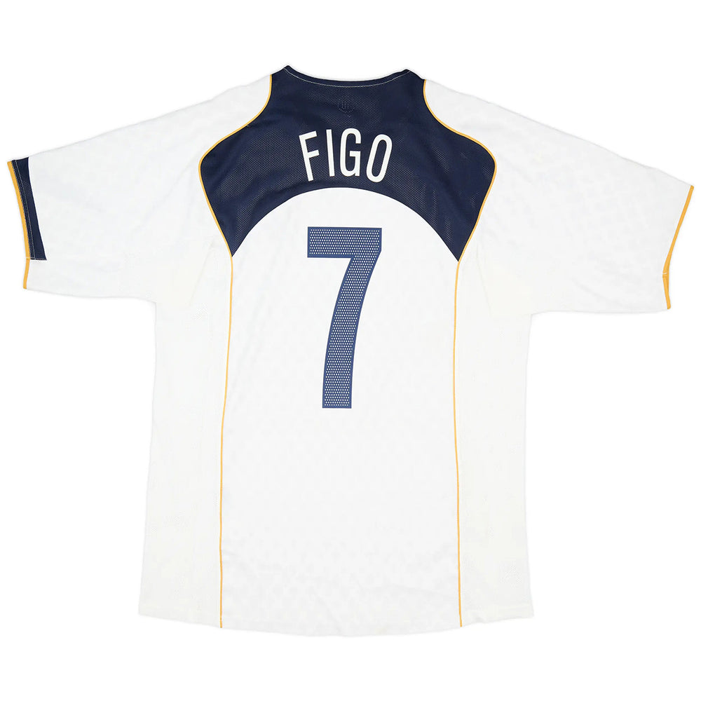 Figo #7 Retro Portugal Away Jersey Euro Cup 2004 
