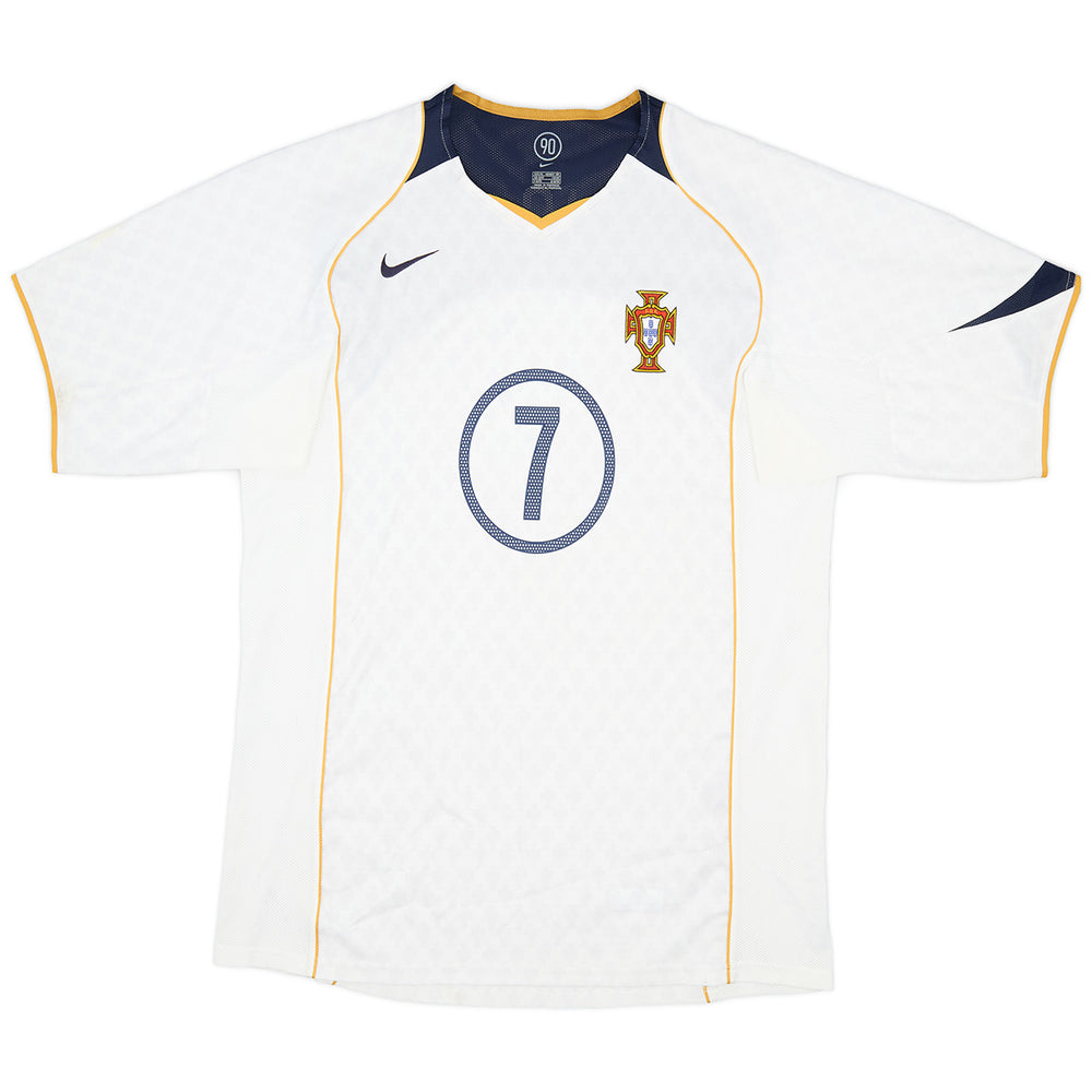 Figo #7 Retro Portugal Away Jersey Euro Cup 2004 
