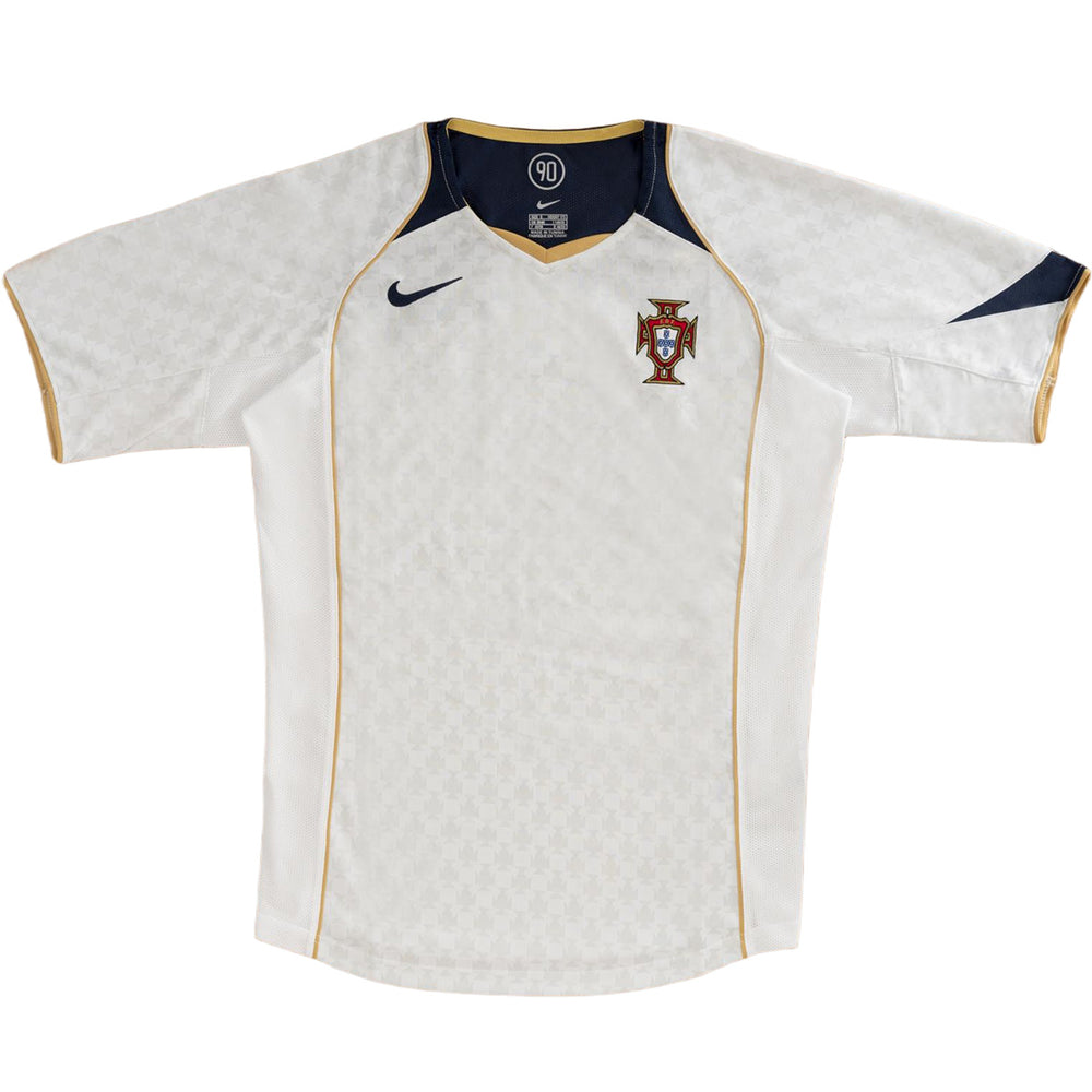 Figo #7 Retro Portugal Away Jersey Euro Cup 2004 