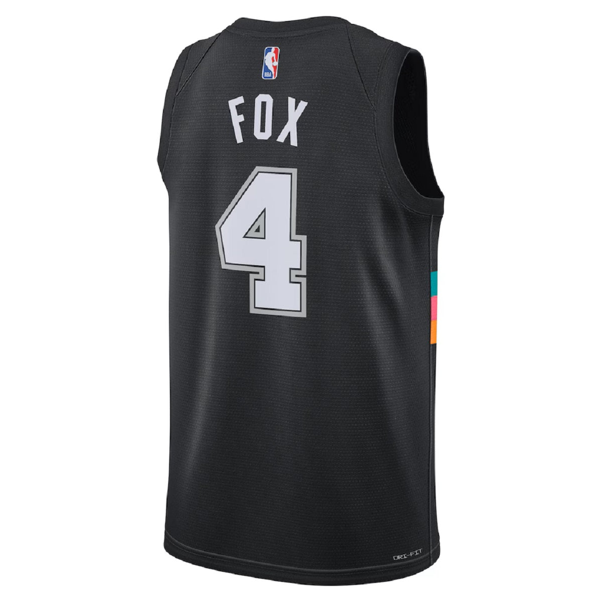 Unisex San Antonio Spurs De'Aaron Fox #4 Black Swingman Jersey 2025/26 - City Edition 