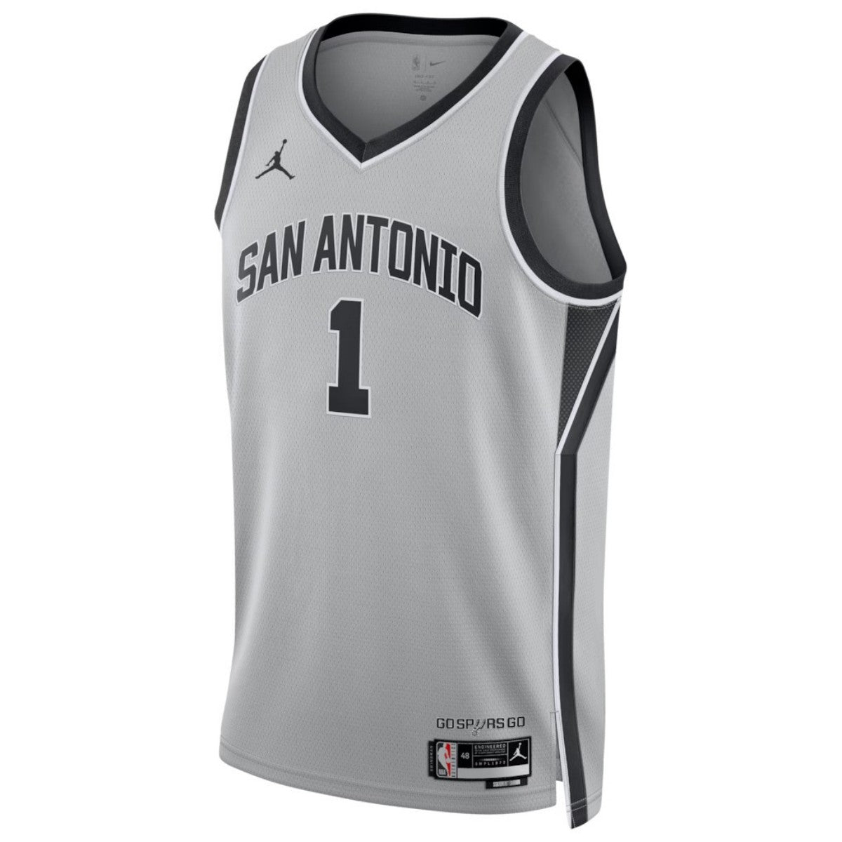 Unisex San Antonio Spurs Victor Wembanyama #1 Silver Swingman Jersey - Statement Edition 