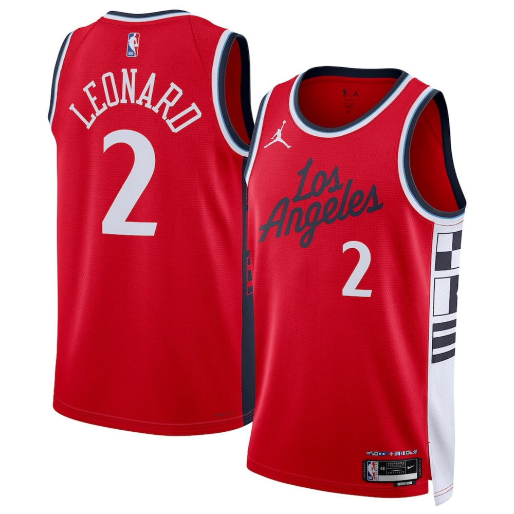 Unisex LA Clippers Kawhi Leonard #2 Jordan Brand Red Swingman Jersey - Statement Edition 
