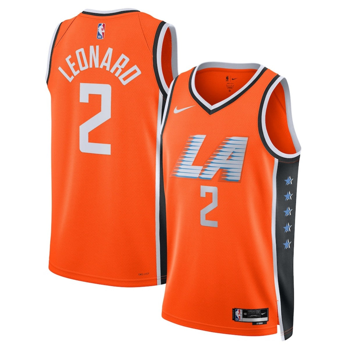 Unisex Los Angeles Clippers Kawhi Leonard #2 Orange Swingman Jersey 2025/26 - City Edition 