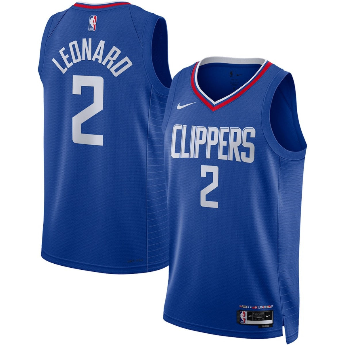 Unisex Los Angeles Clippers Kawhi Leonard #2 Royal Swingman Jersey - Icon Edition 