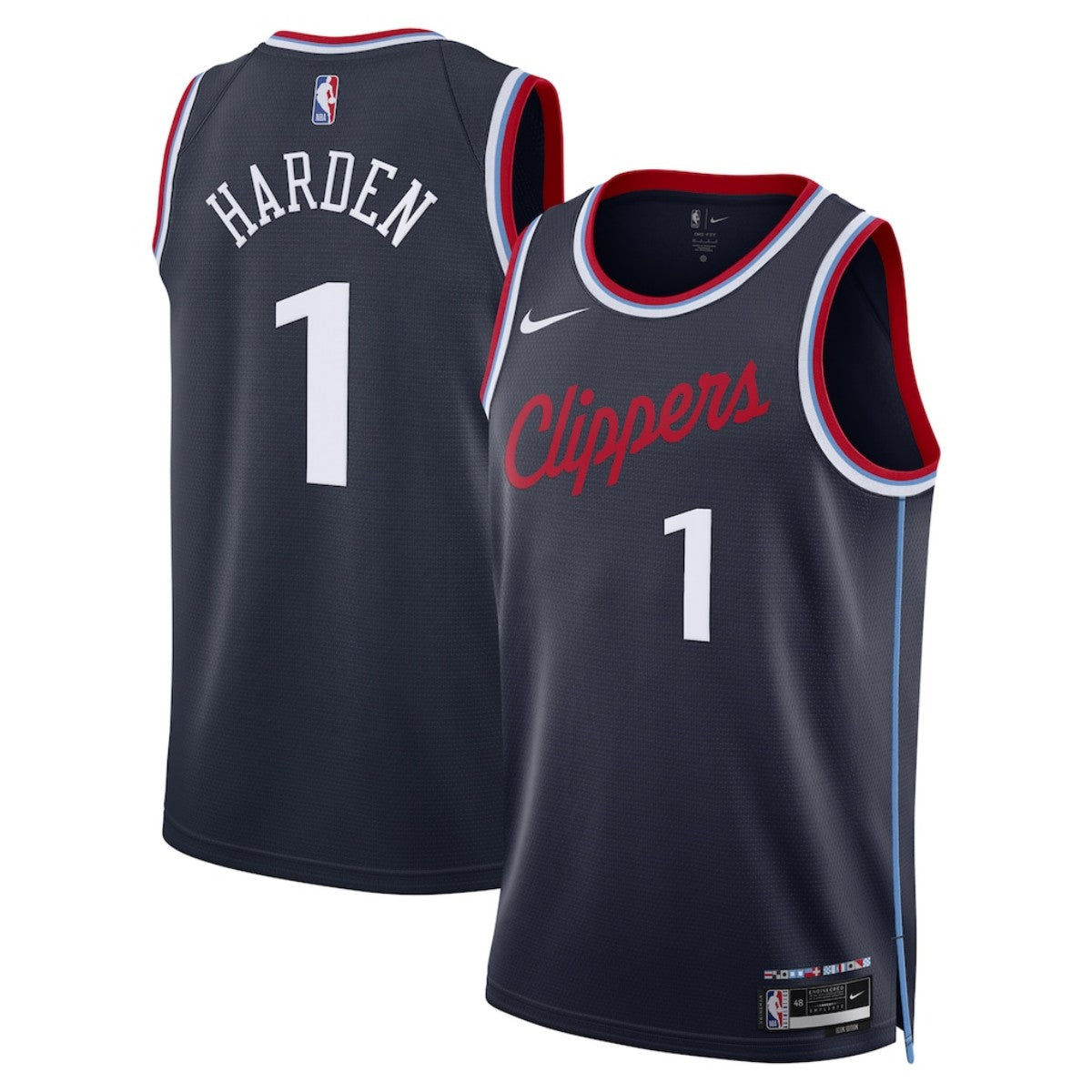 Unisex Los Angeles Clippers James Harden #1 Navy Swingman Jersey - Icon Edition 