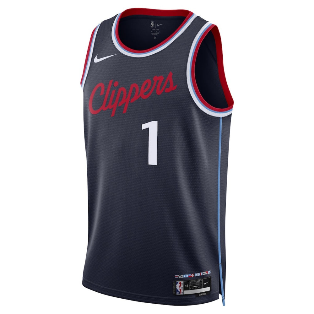 Unisex Los Angeles Clippers James Harden #1 Navy Swingman Jersey - Icon Edition 