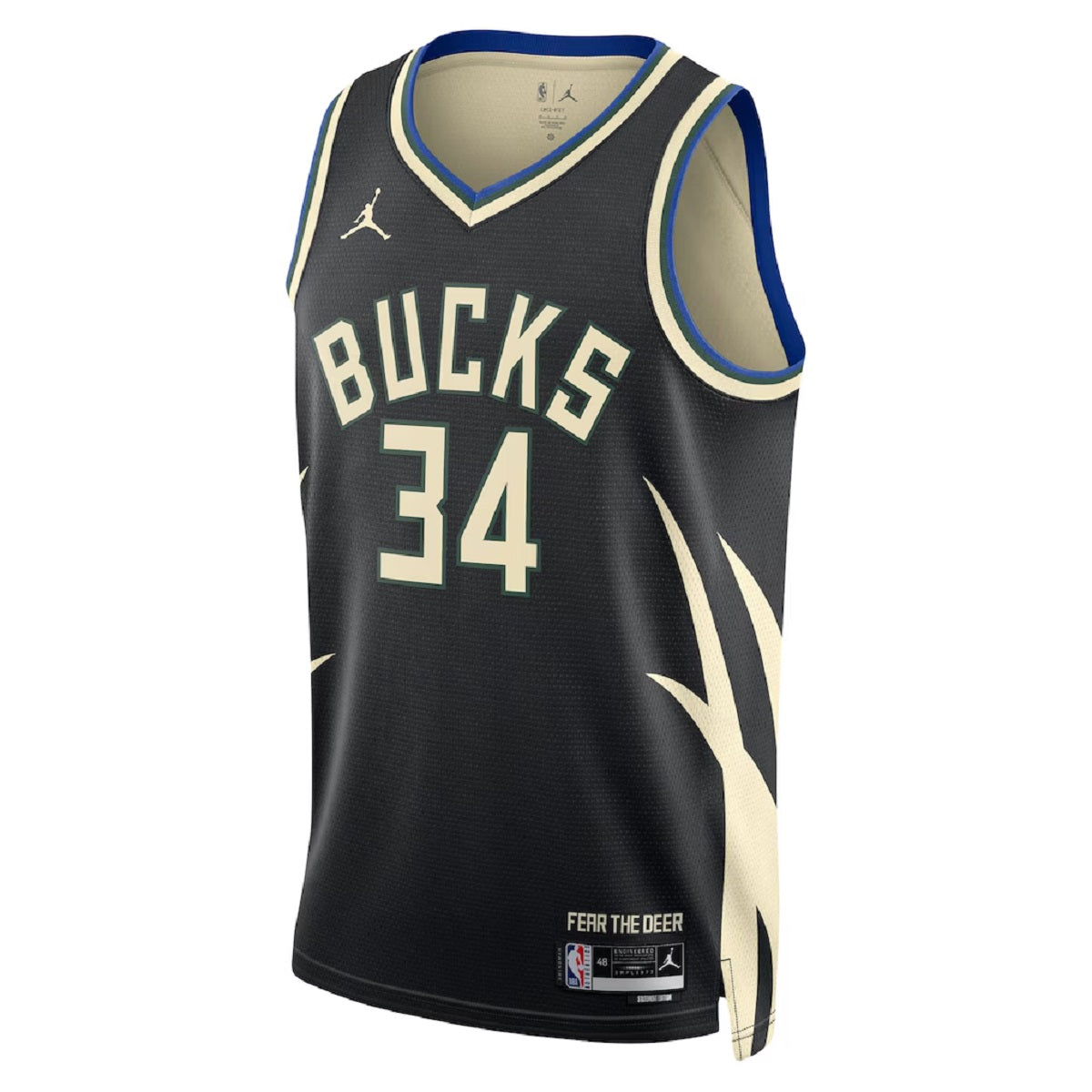 Unisex Milwaukee Bucks Giannis Antetokounmpo #34 Black Swingman Jersey - Statement Edition 
