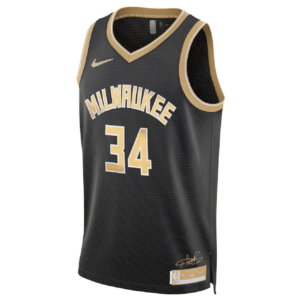 Unisex Milwaukee Bucks Giannis Antetokounmpo #34 Black Select Series Swingman Jersey 