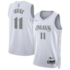 Unisex Dallas Mavericks Kyrie Irving #11 White Swingman Jersey - City Edition 