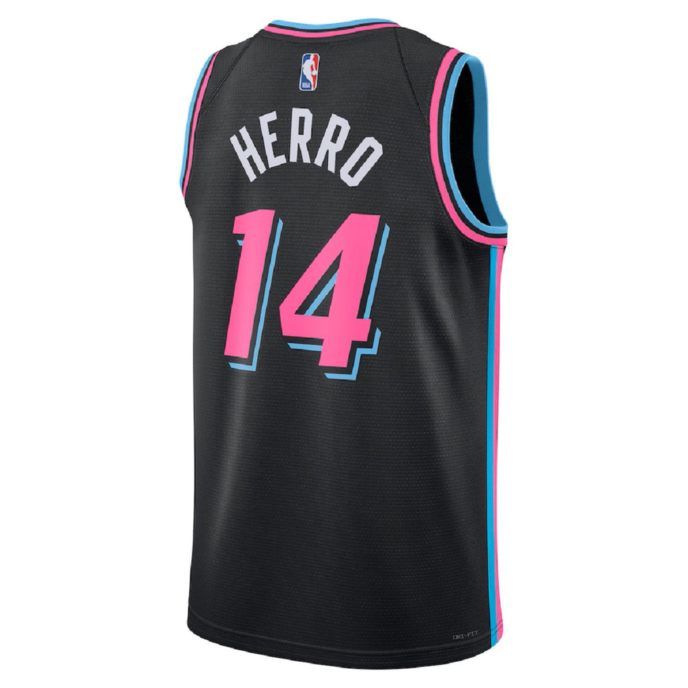 Unisex Miami Heat Tyler Herro #14 Black Swingman Jersey 2025/26 - City Edition 
