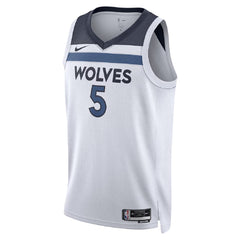 Unisex Minnesota Timberwolves Anthony Edwards #5 White Swingman Jersey - Association Edition 