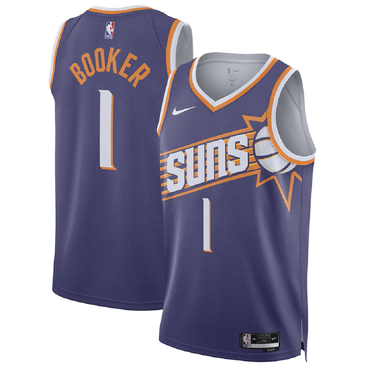 Unisex Phoenix Suns Devin Booker #1 Purple Swingman Jersey 2025/ - Icon Edition 