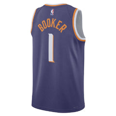 Unisex Phoenix Suns Devin Booker #1 Purple Swingman Jersey 2025/ - Icon Edition 