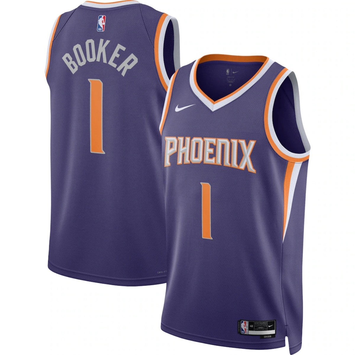 Unisex Phoenix Suns Devin Booker #1 Purple Swingman Jersey - Icon Edition 