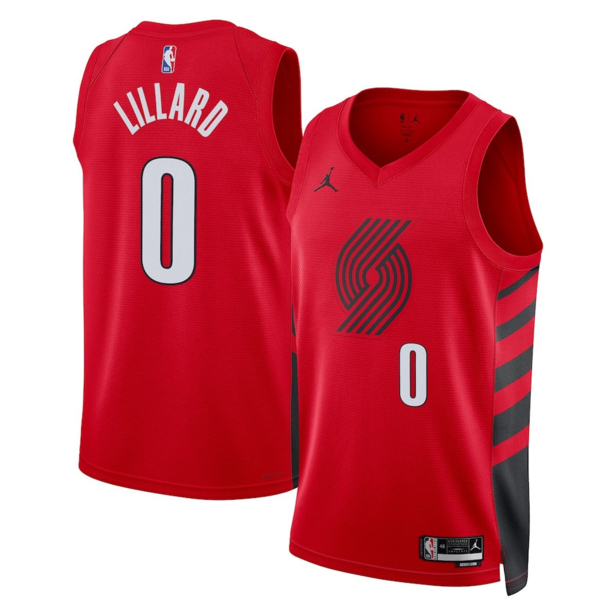 Unisex Portland Trail Blazers Damian Lillard #0 Red Swingman Jersey - Statement Edition 