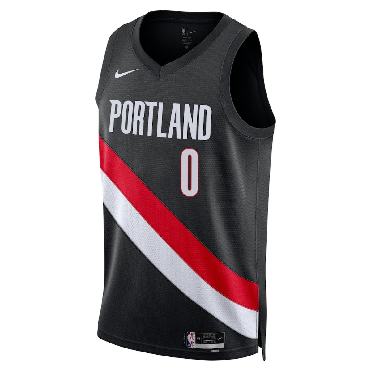 Unisex Portland Trail Blazers Damian Lillard #0 Black Swingman Jersey - Icon Edition 