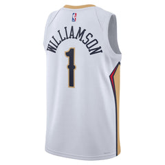 Unisex New Orleans Pelicans Zion Williamson #1 White Swingman Jersey - Association Edition 