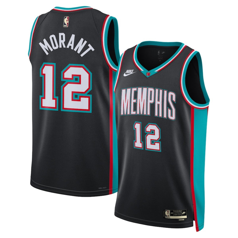 Unisex Memphis Grizzlies Grizzlies Ja Morant #12 Black Swingman Jersey - Classic Edition 