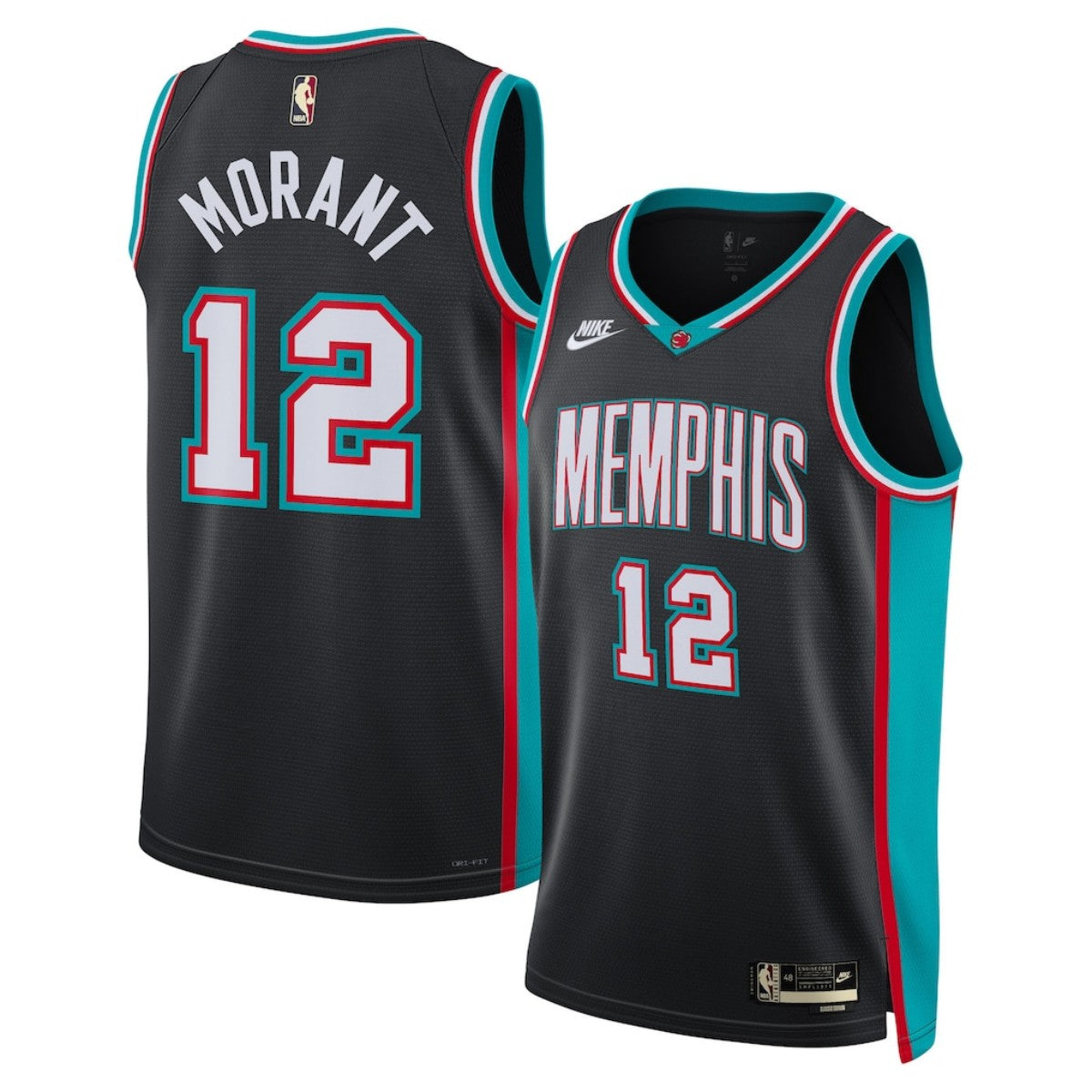 Unisex Memphis Grizzlies Grizzlies Ja Morant #12 Black Swingman Jersey - Classic Edition 