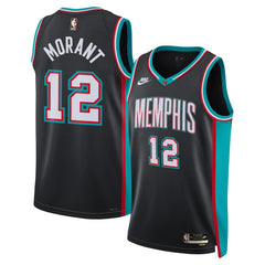 Unisex Memphis Grizzlies Grizzlies Ja Morant #12 Black Swingman Jersey - Classic Edition 