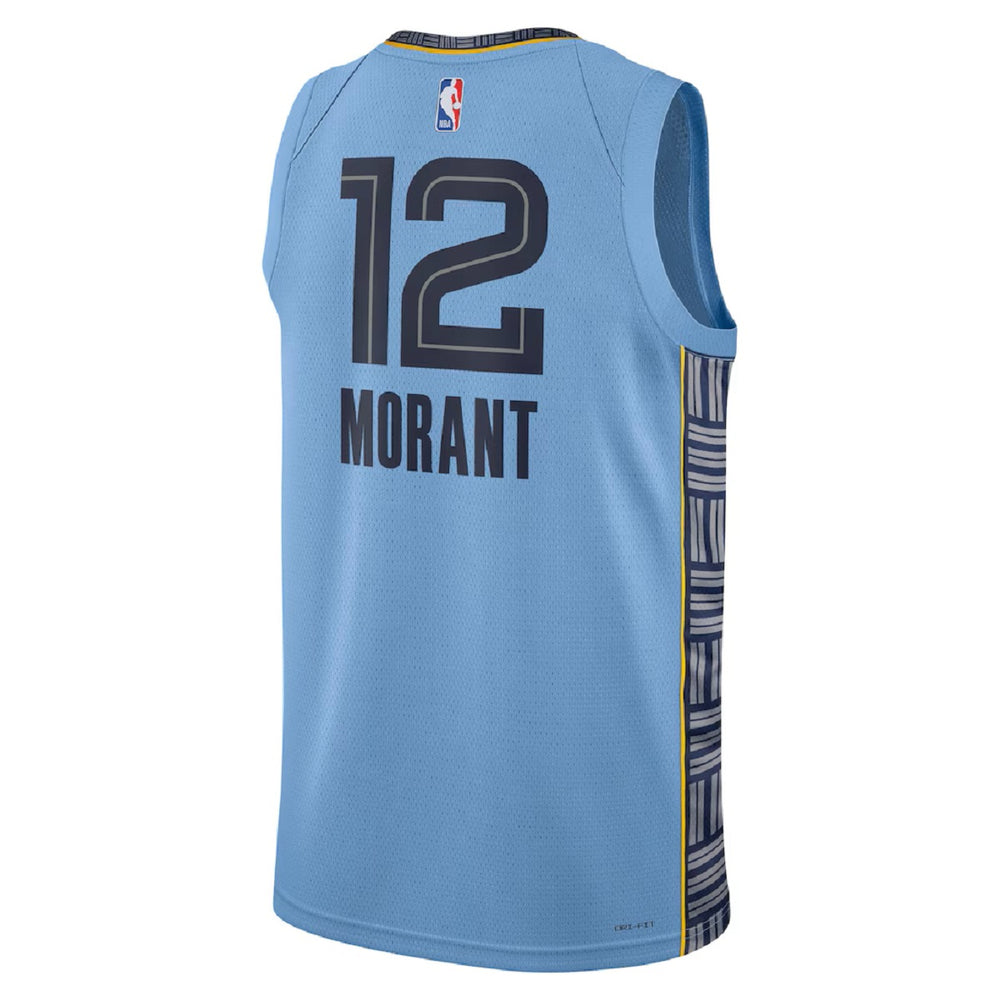 Unisex Memphis Grizzlies Grizzlies Ja Morant #12 Light Blue Swingman Jersey - Statement Edition 