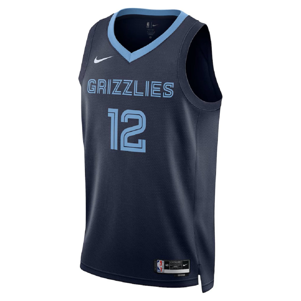 Unisex  Memphis Grizzlies Grizzlies Ja Morant #12 Navy Swingman Jersey - Icon Edition 