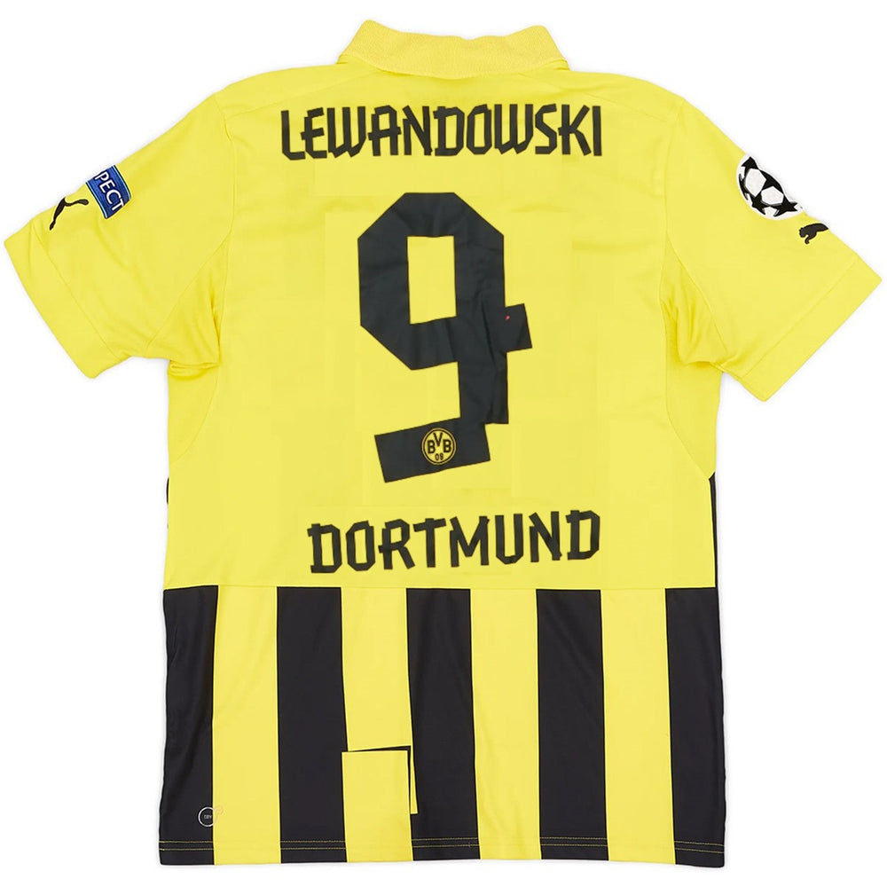 Lewandowski #9 Retro Borussia Dortmund UCL Home Jersey 2012/13 