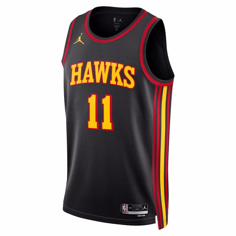 Unisex Atlanta Hawks Trae Young #11 Black Swingman Jersey - Statement Edition 