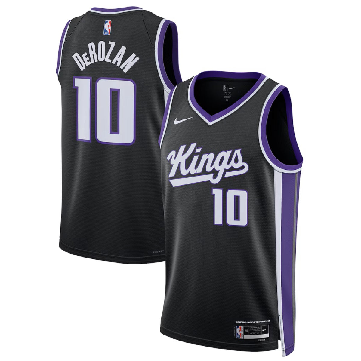 Unisex Sacramento Kings DeMar DeRozan #10 Black Swingman Jersey - Icon Edition 